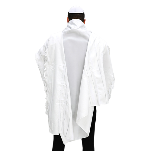 Tallit Mofet Size 60 - Silver Stripes