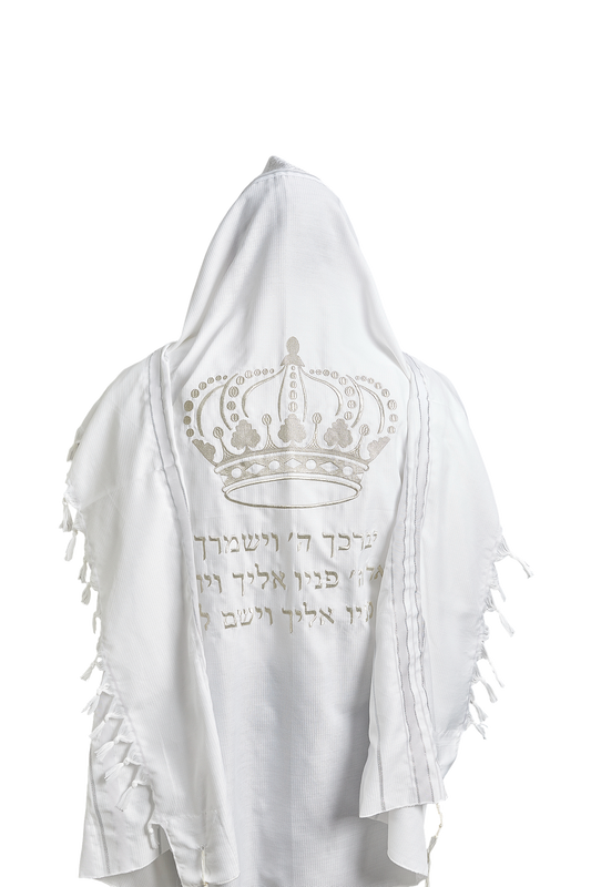 Tallit Mofet Size 50 - Silver Stripes