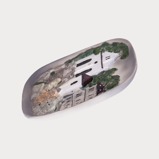 Keramická kachle - Reliéf Starého židovského hřbitova v Praze