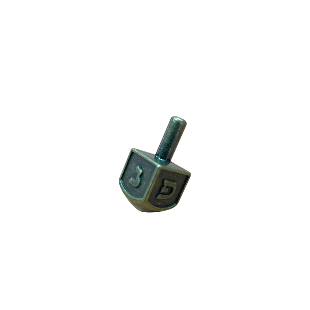 Metal Dreidel - Pewter, Brass and Copper Finish