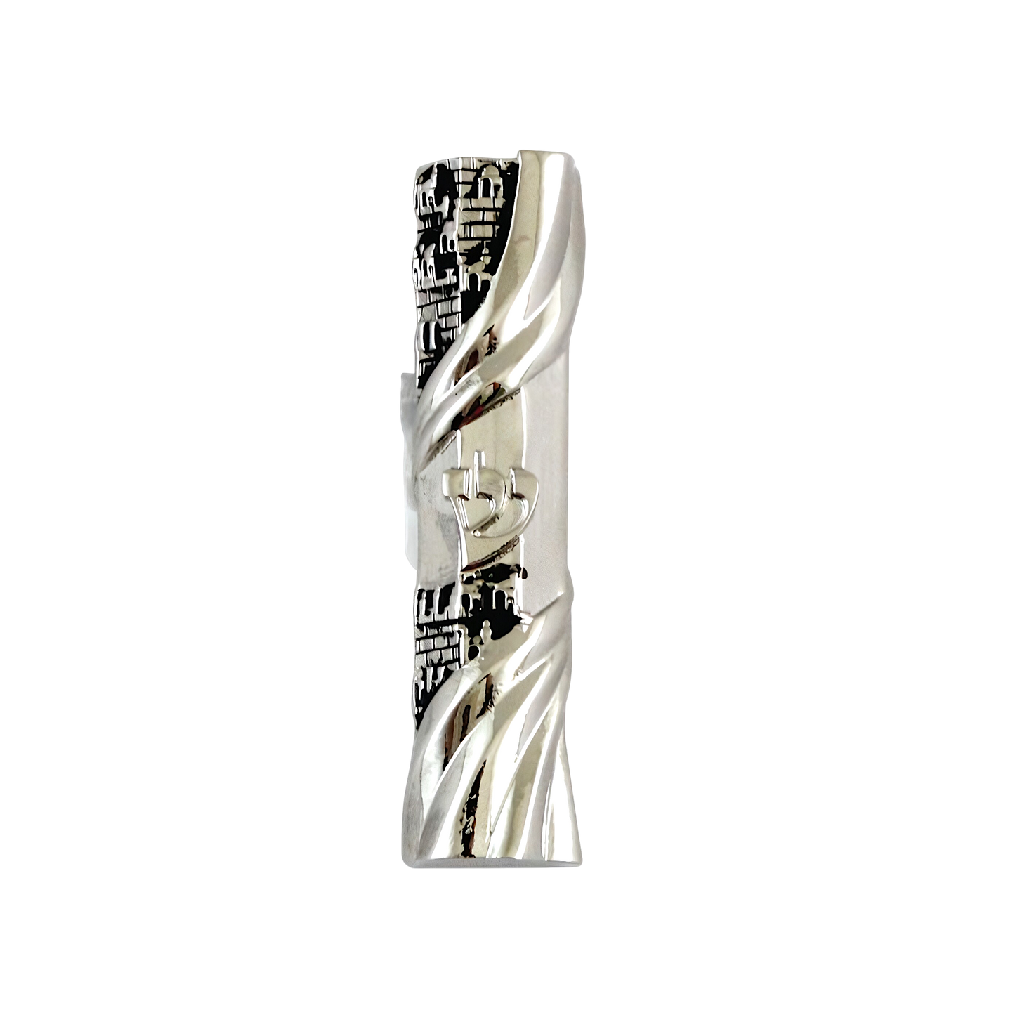 Nickel Car Mezuzah 6 cm - Jerusalem