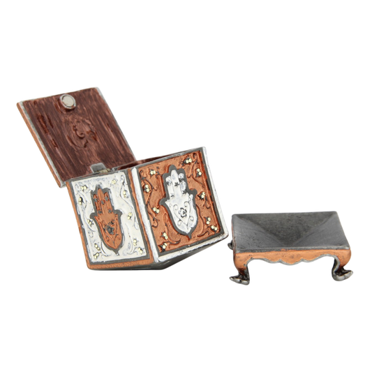 Drejdl box vykládaný - kaštanovo bílá hamsa