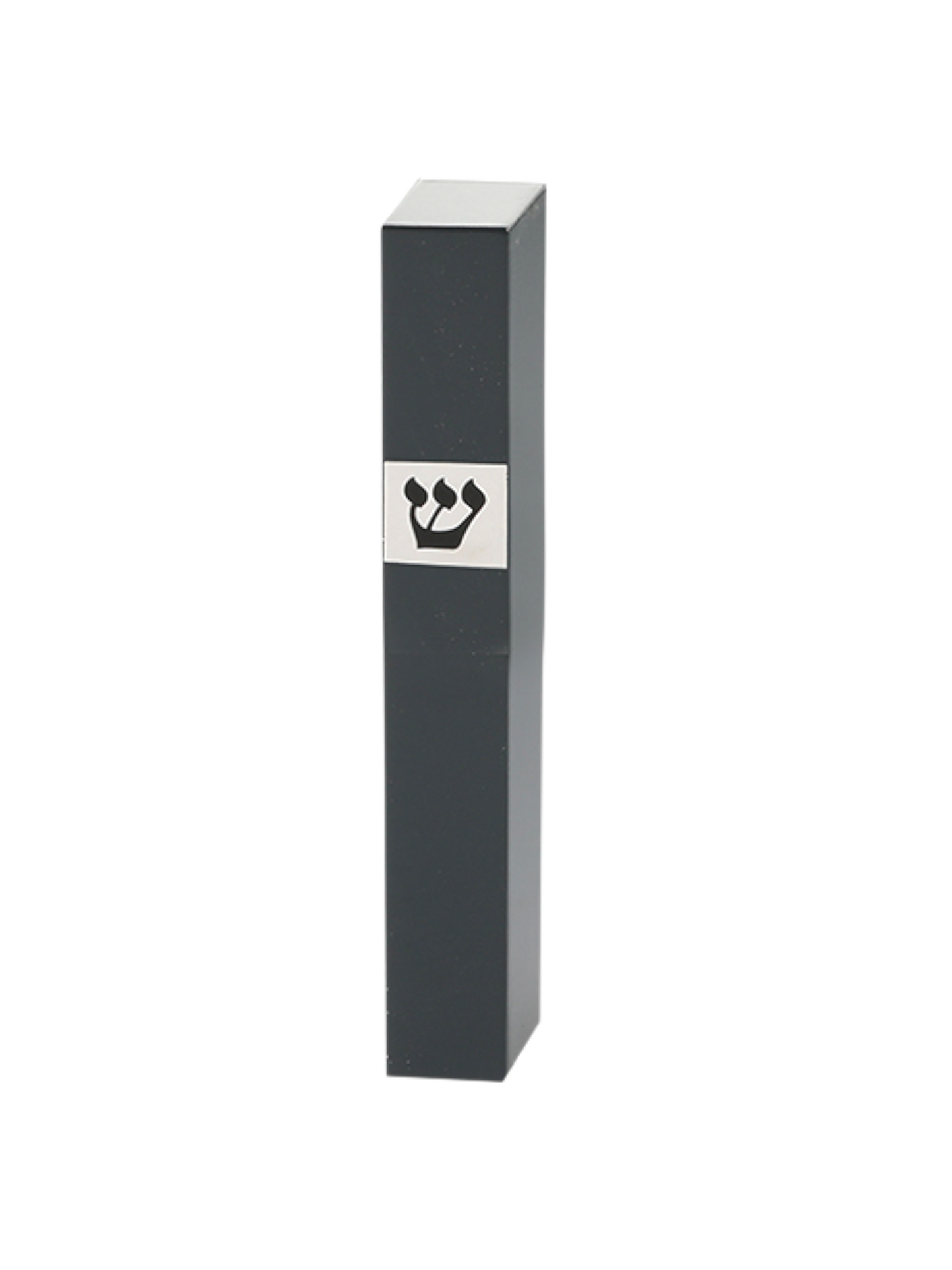 Wooden Mezuzah - Dark Grey
