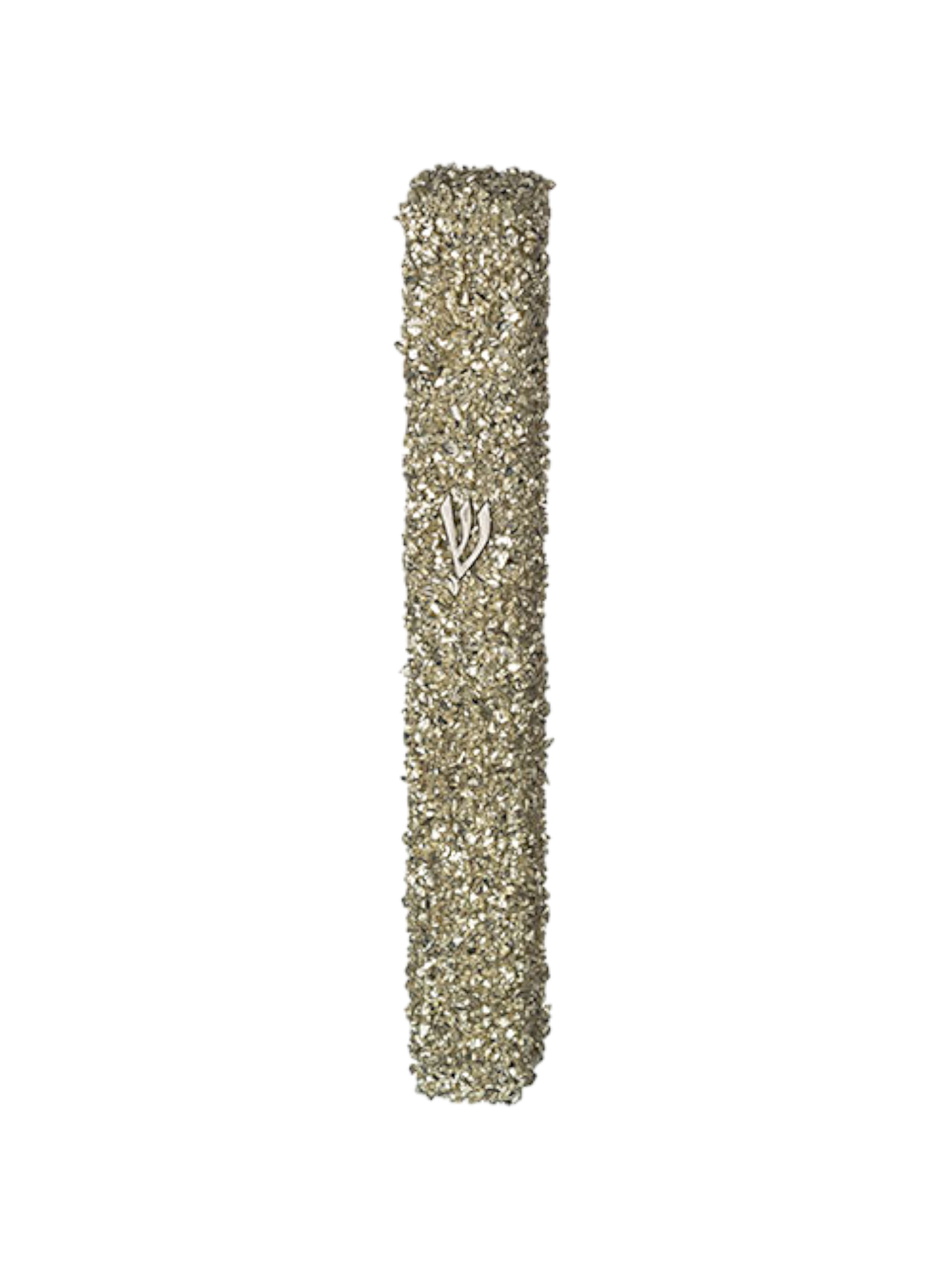 Glass Mezuzah - Grey coloured Stones