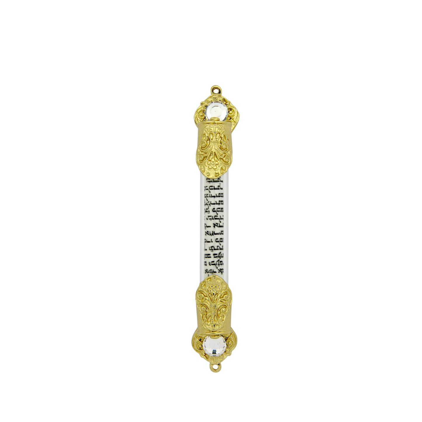 Crystal Mezuzah - Gold plated - Crystal