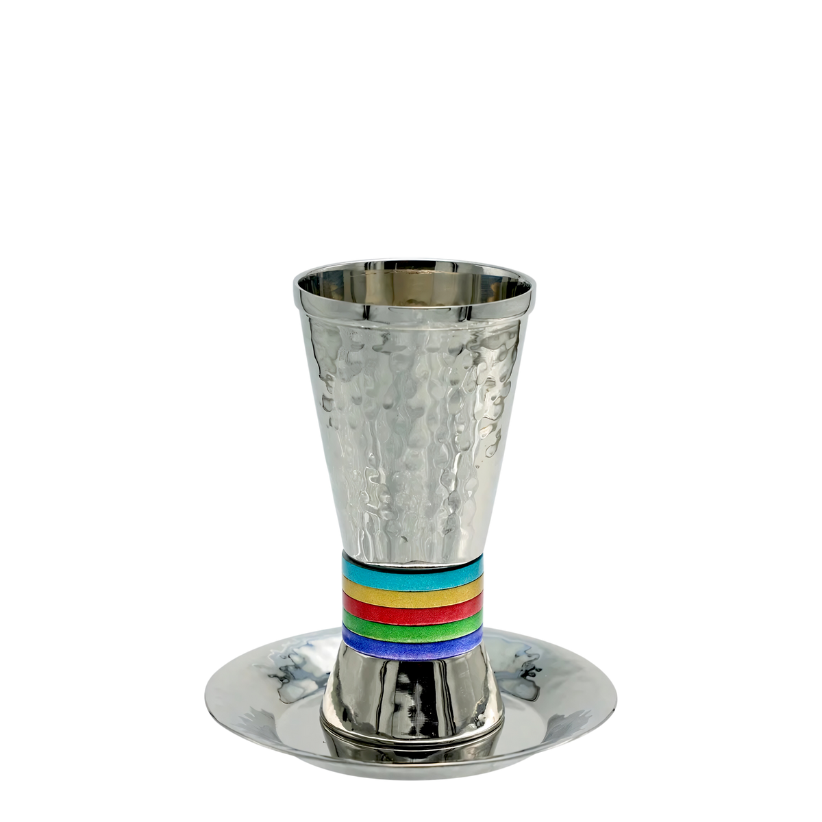 Kiddush cup Emanuel - Wide Multicolour Rings