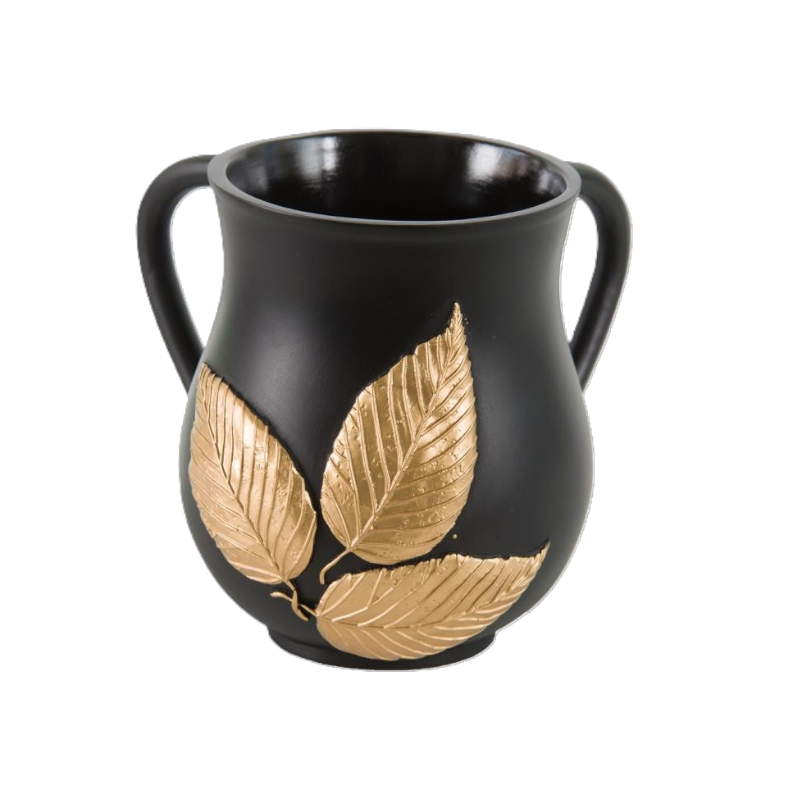 Polyresin Washing Cup - Golden Leaves