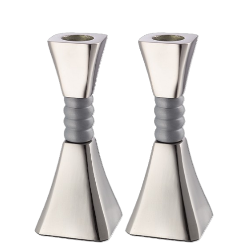 Matte Aluminium Candlesticks