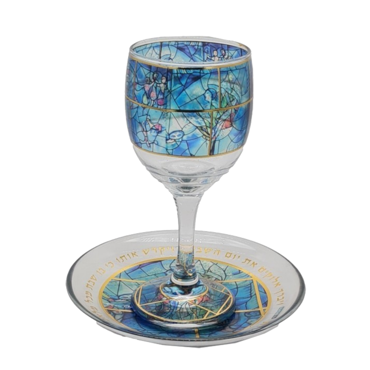 Kidušový pohár Marc Chagall - vysoký modrý