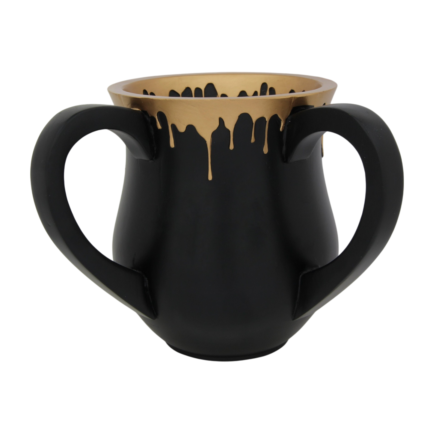 Polyresin Washing Cup - Black Golden
