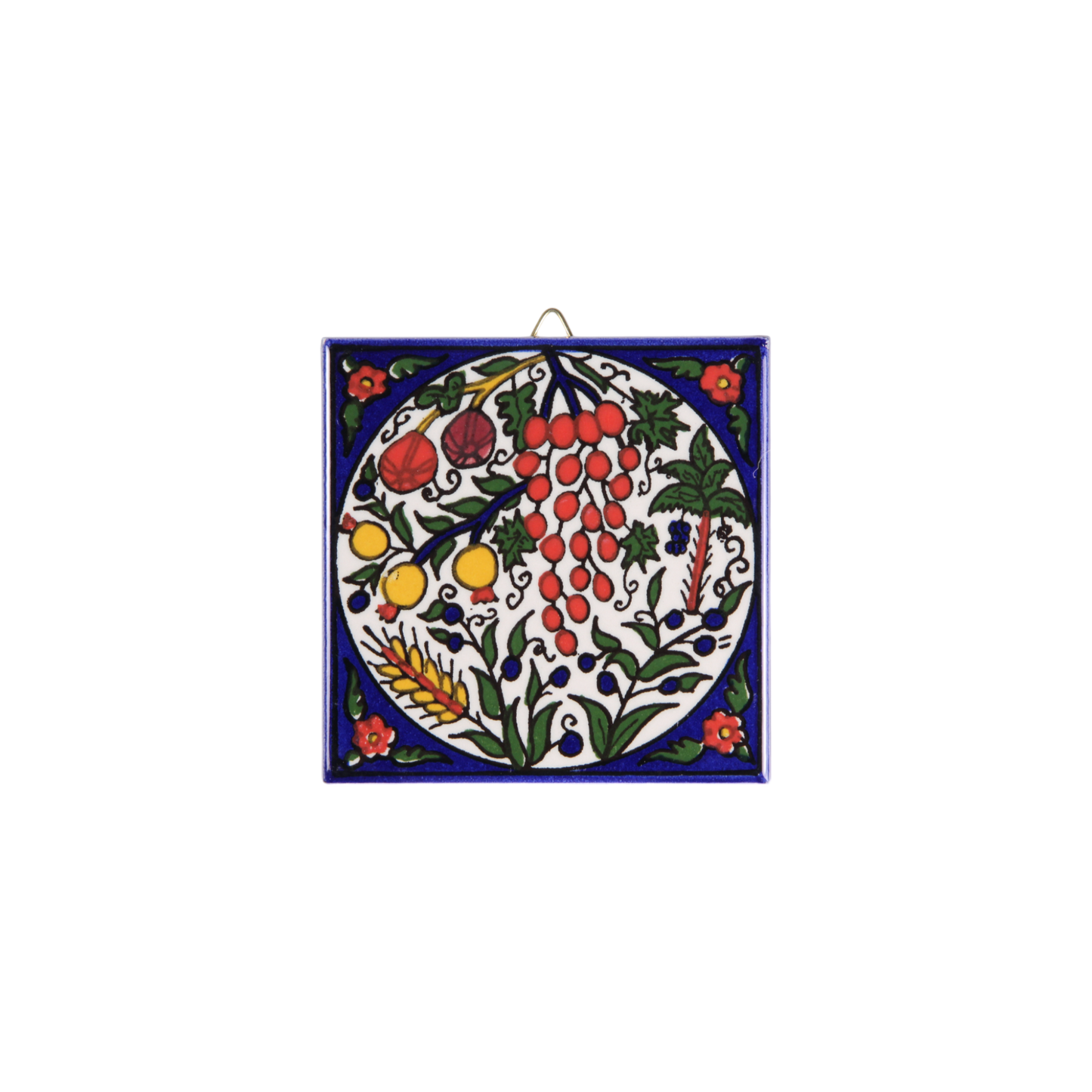 Armenian ceramic hanging Tiles - Plant and animal motifs / small