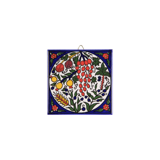 Arménská keramika kachle - Rostlinné a zvířecí motivy / malá