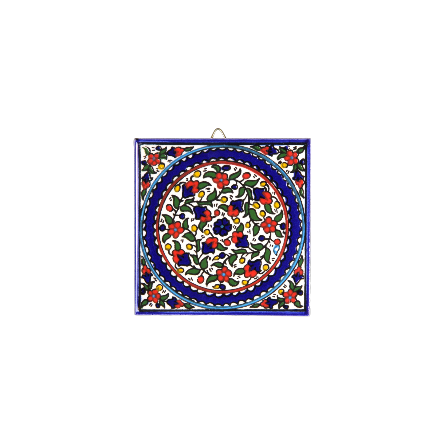 Armenian ceramic hanging Tile - Flowers / small