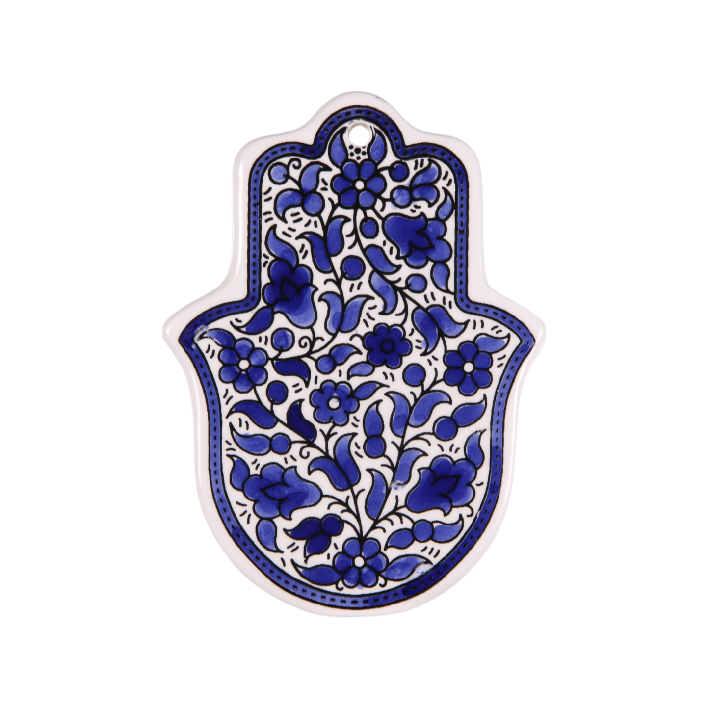 Armenian ceramic Hamsa - Floral motif 1