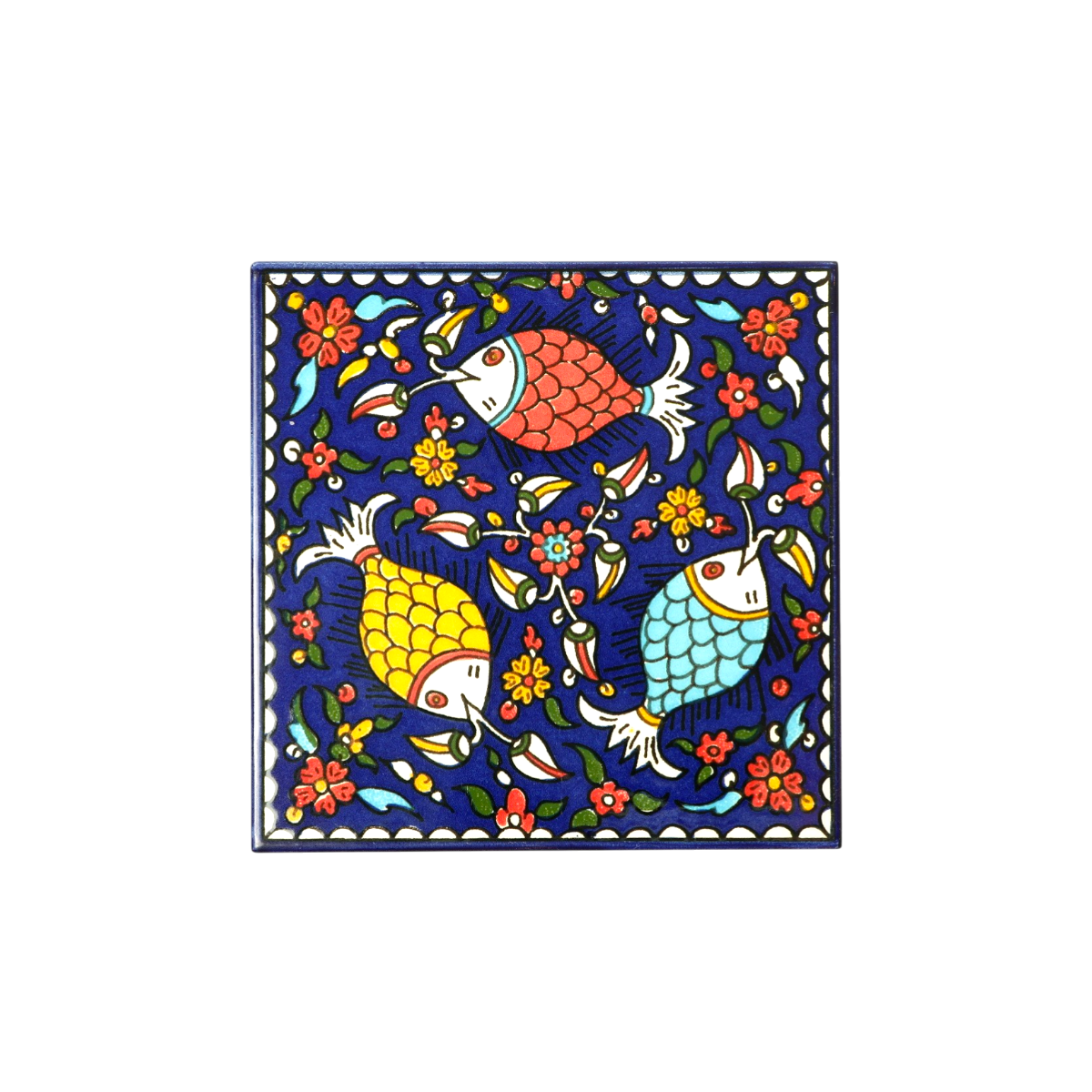 Armenian ceramic hanging Tile - Fish / large