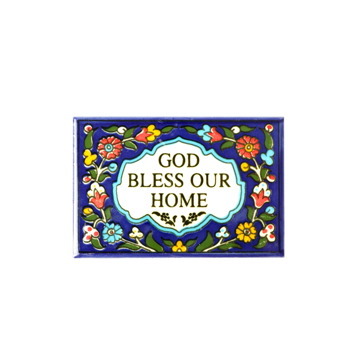 Armenian ceramic hanging Tiles - God Bless Our Home / small