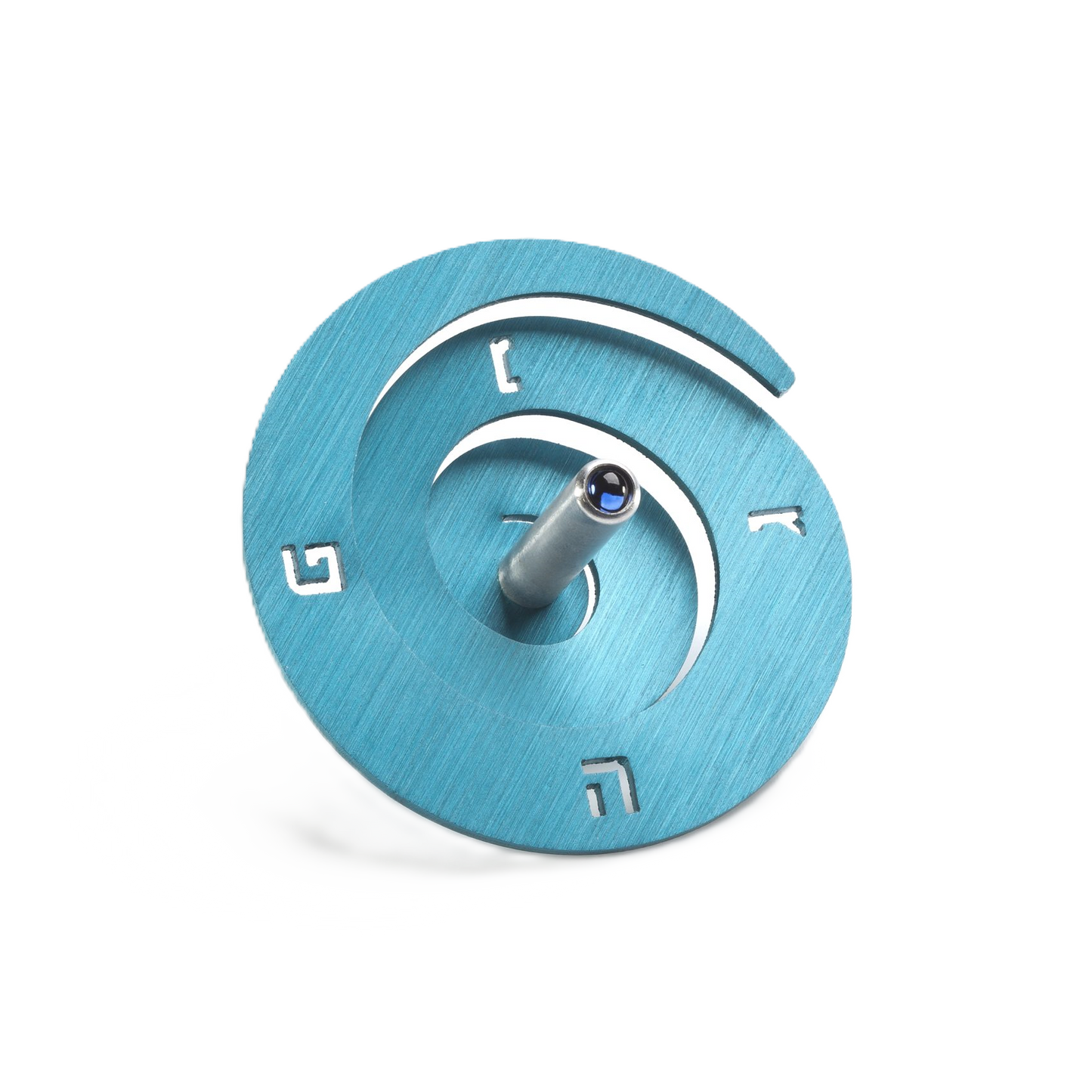 Spiral Dreidel on stand - Blue