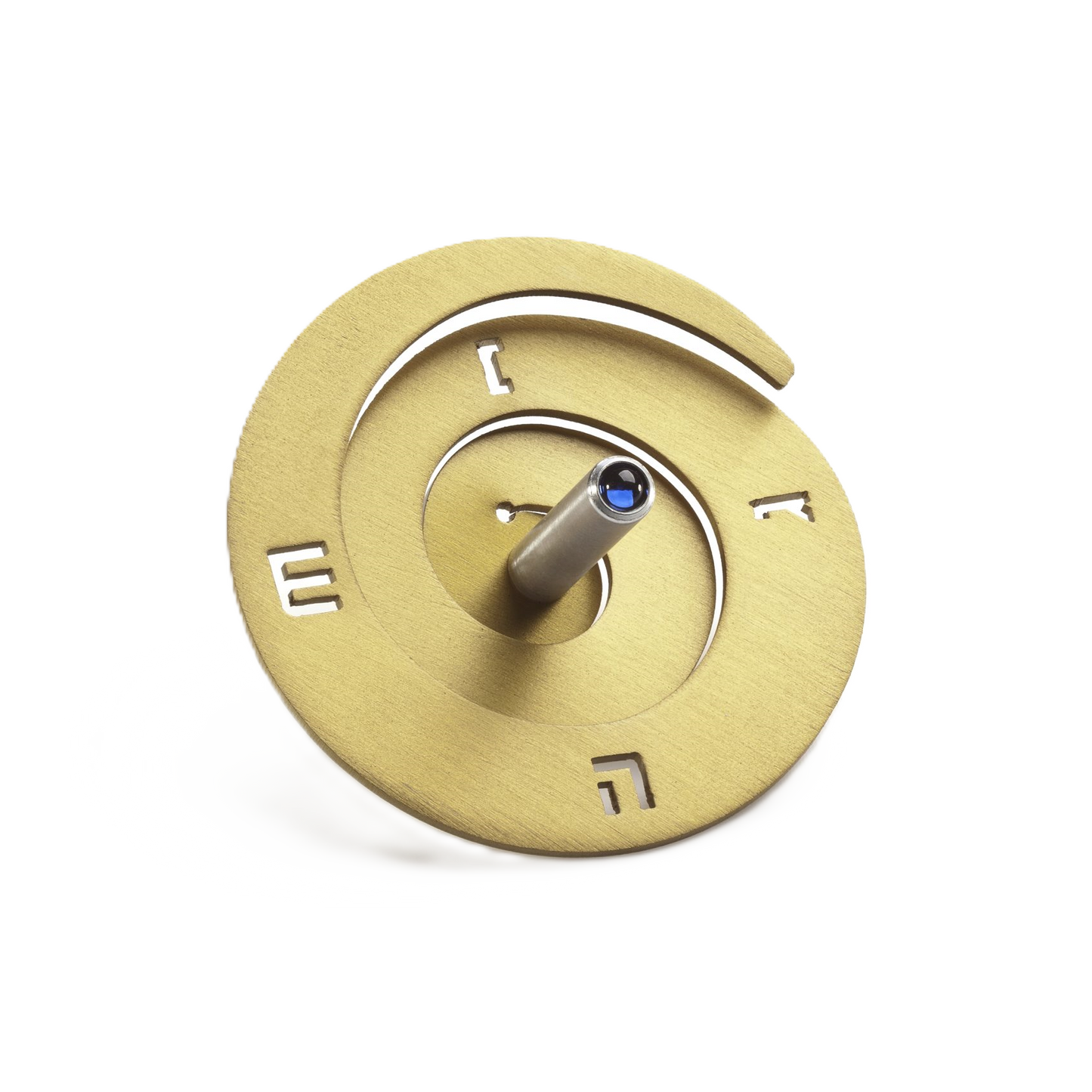 Spiral Dreidel on stand - Gold colour