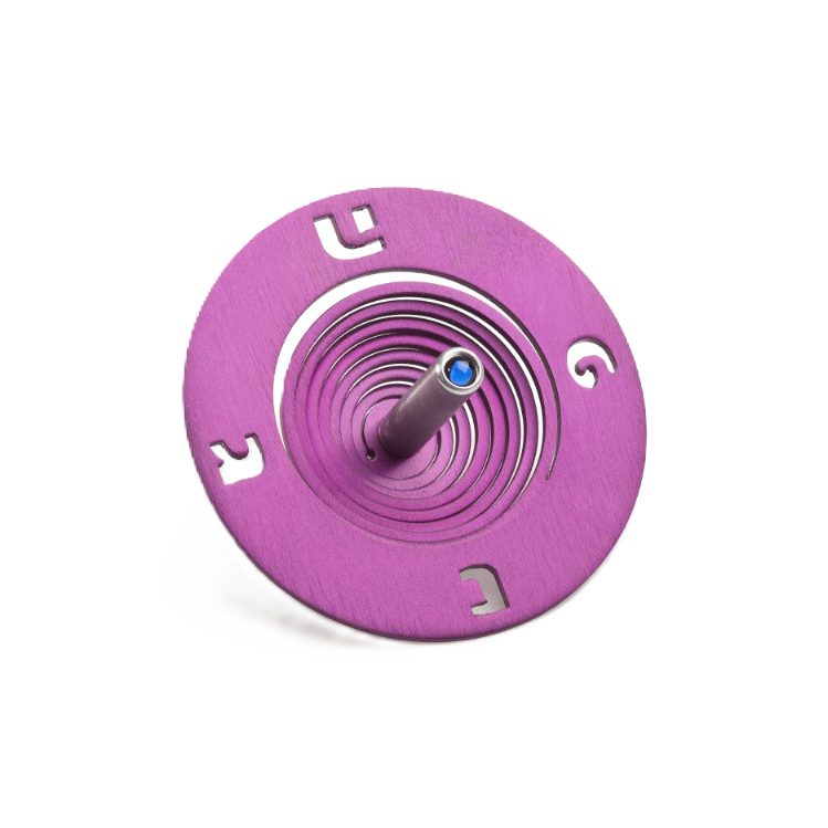 Spiral Dreidel on stand - Violet