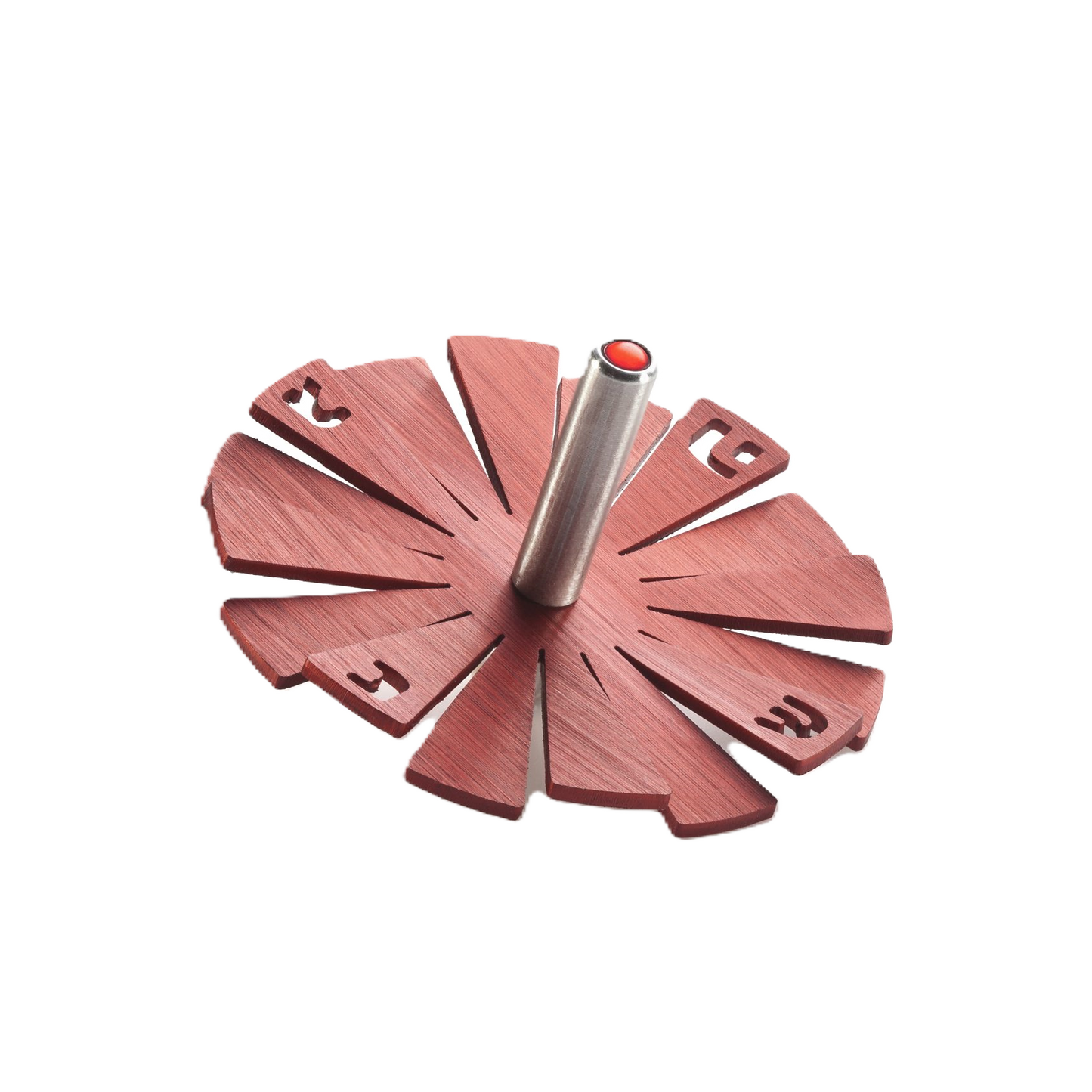 Sunshine Dreidel on stand - Red