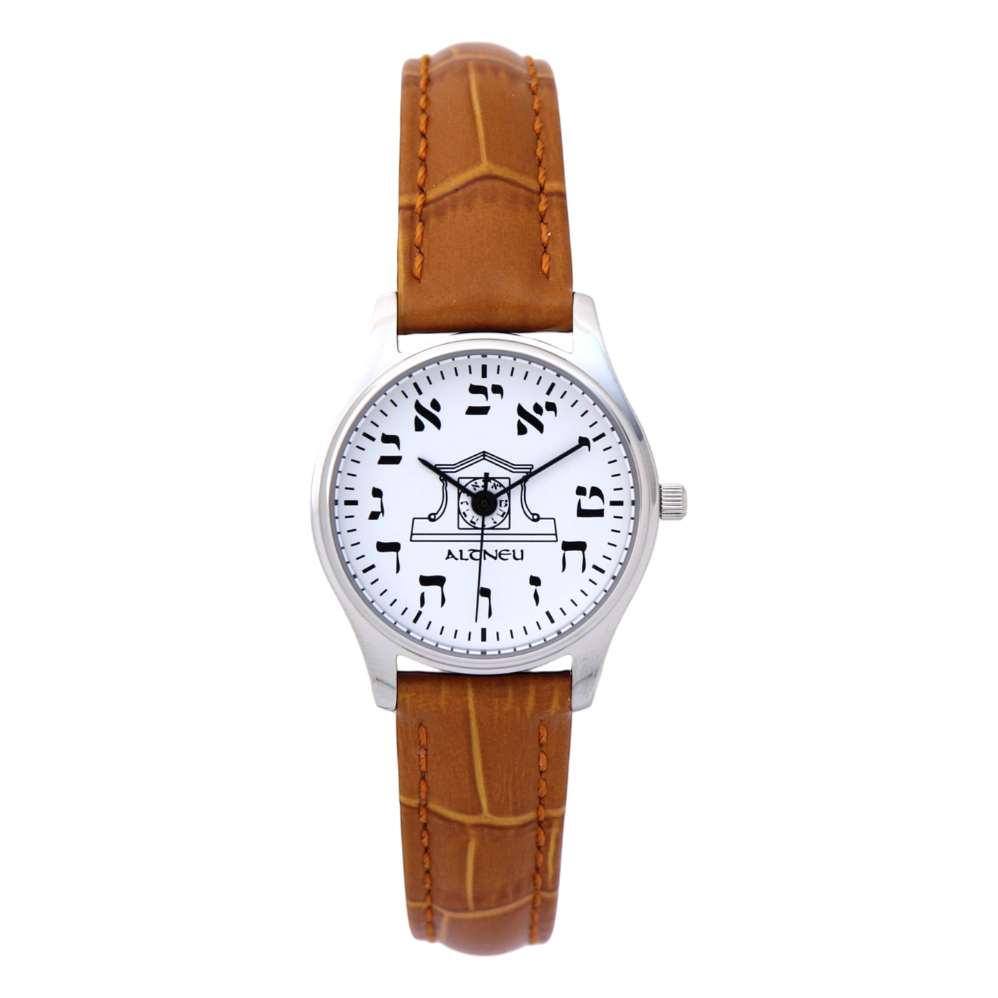 Womens Altneu Hebrew backwards watch - Light Brown Leather