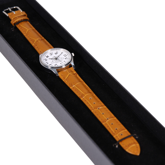 Womens Altneu Hebrew backwards watch - Light Brown Leather