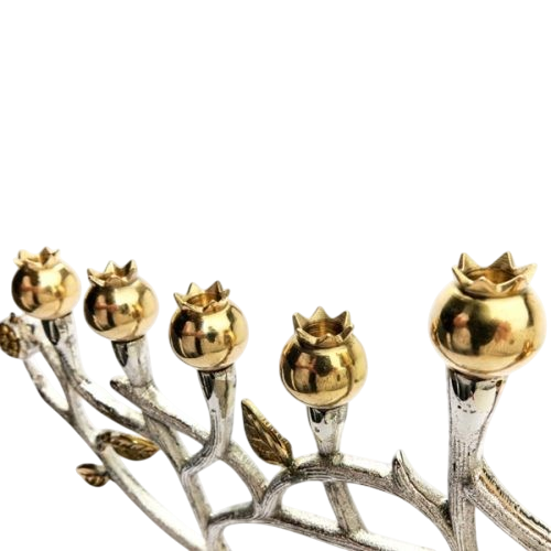 Chanukiah Menorah Emanuel - Pomegranate Tree