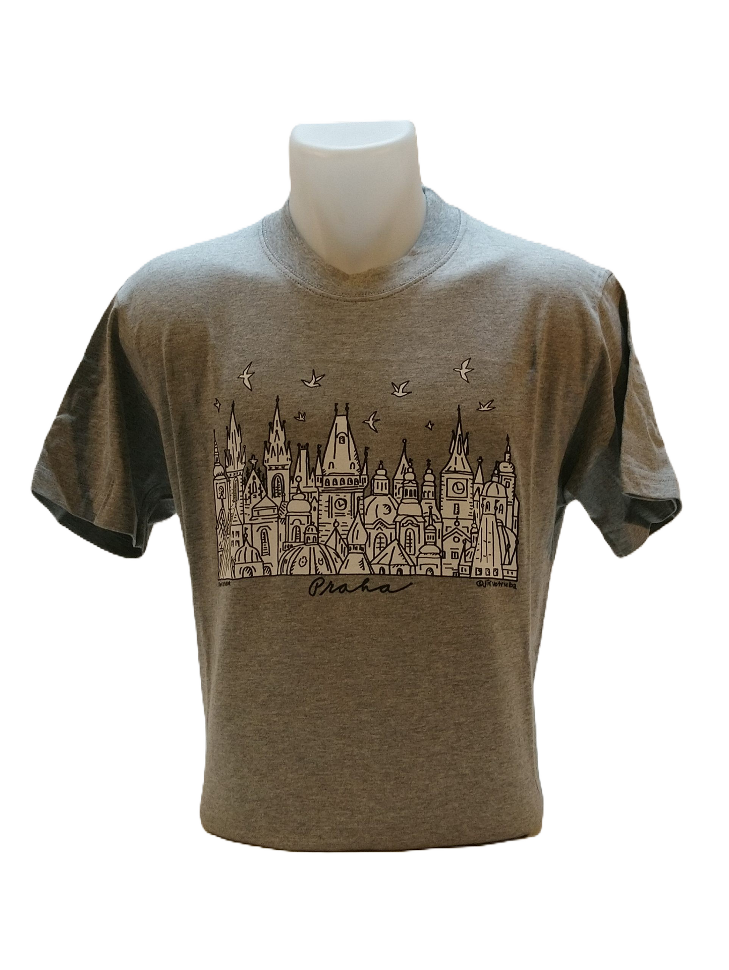 T-shirt Prague Towers Gray