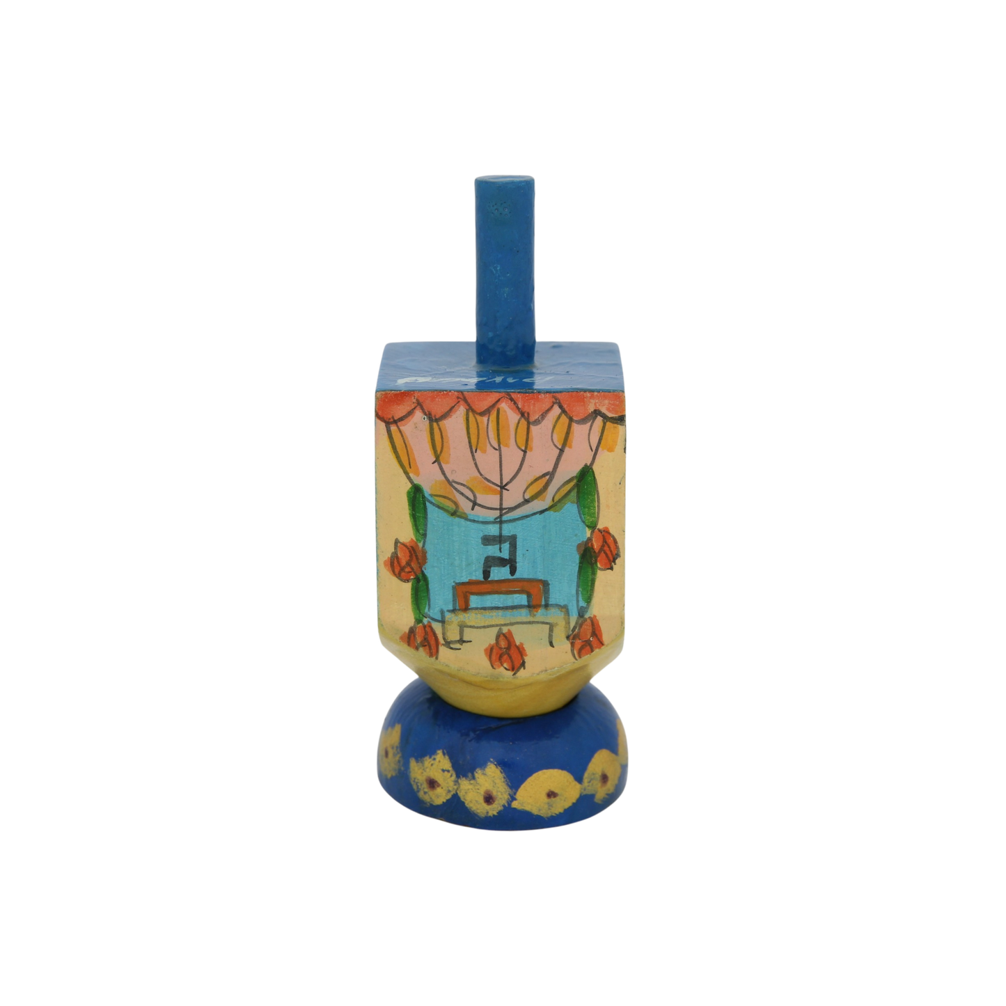 Wooden Dreidel Emanuel - Menora