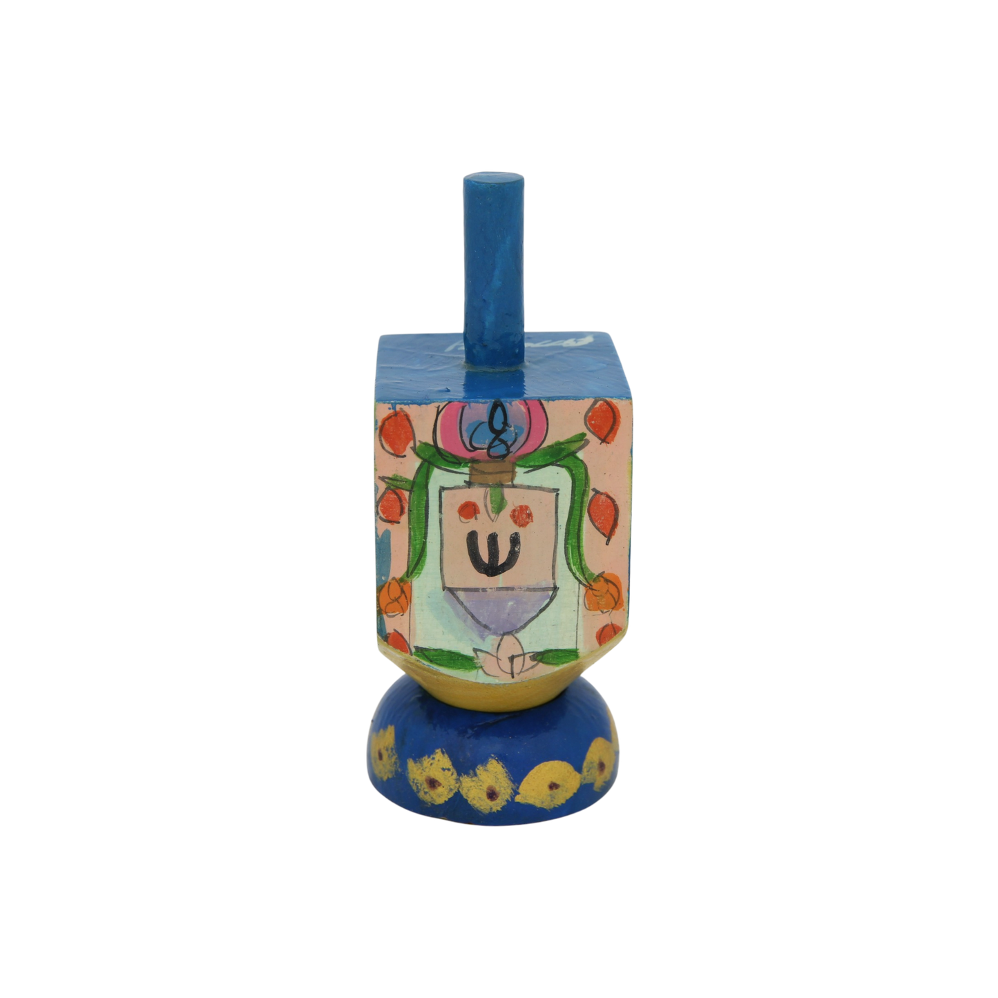 Wooden Dreidel Emanuel - Menora