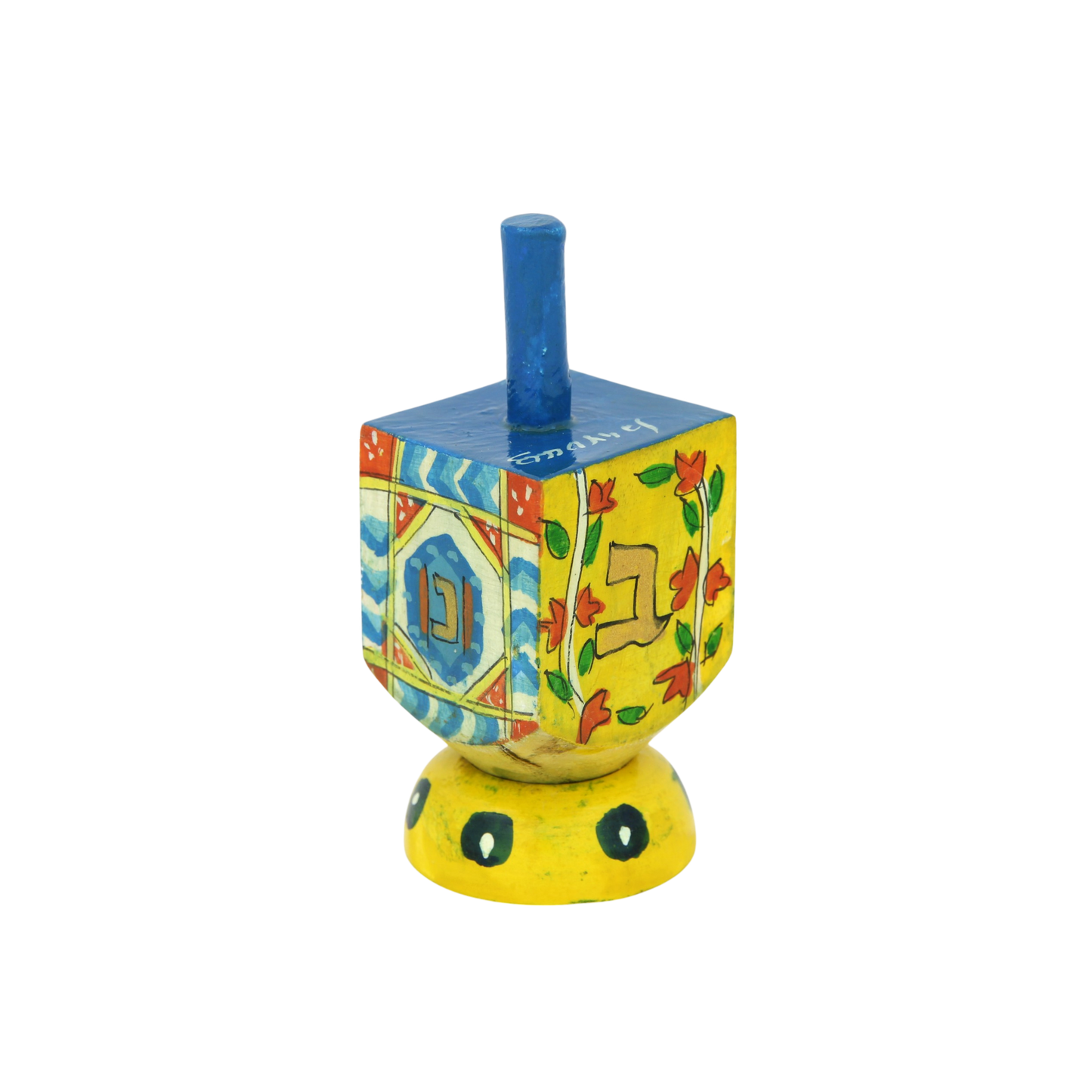 Wooden Dreidel Emanuel - Candles (Sham)