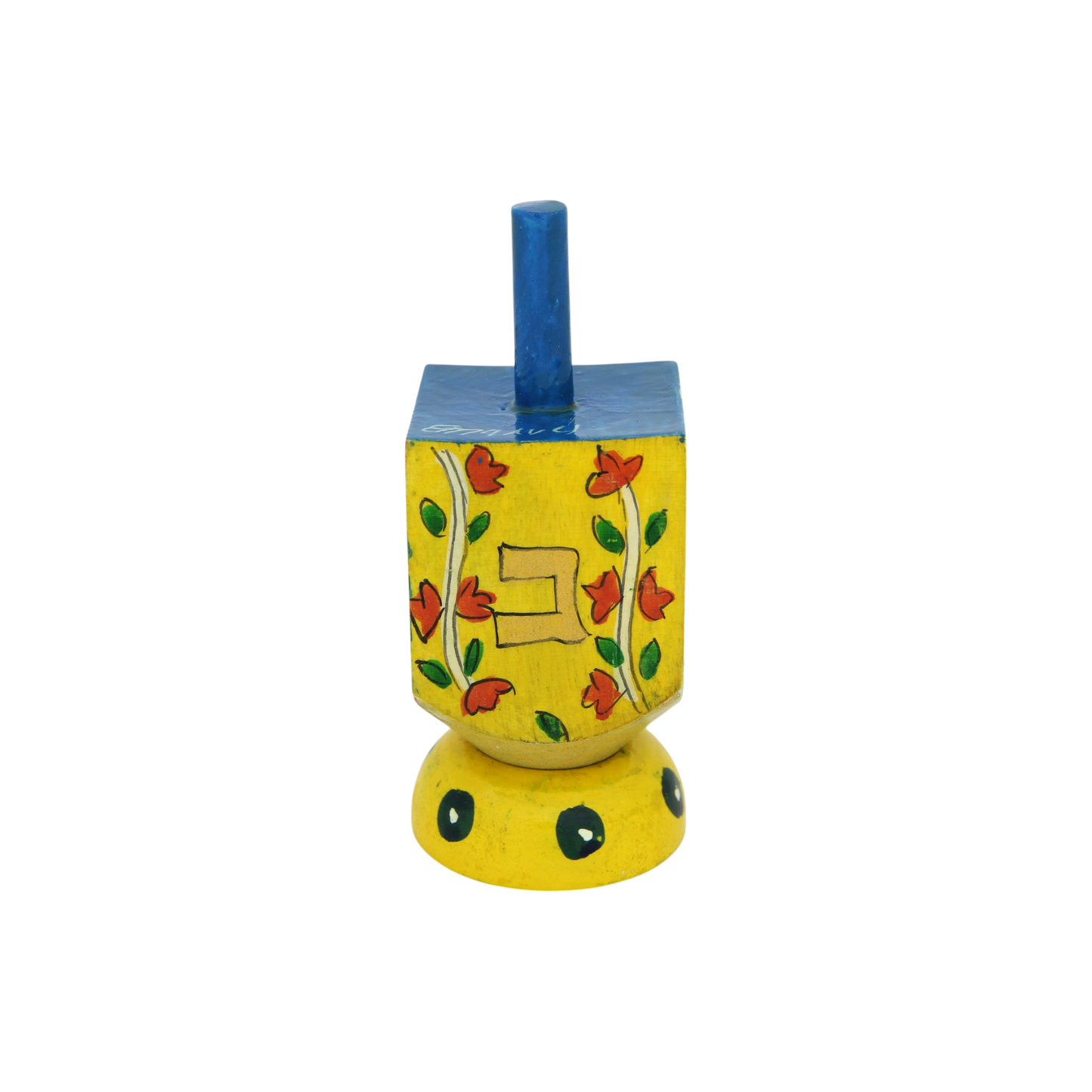 Wooden Dreidel Emanuel - Candles (Sham)