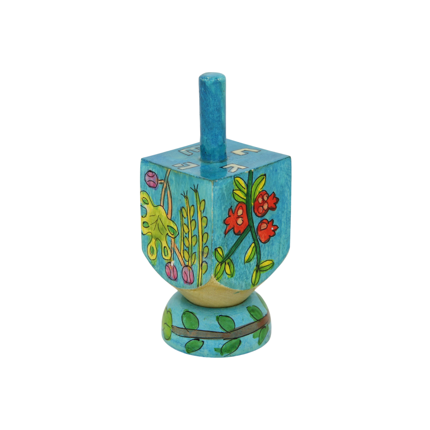 Wooden Dreidel Emanuel - Plants