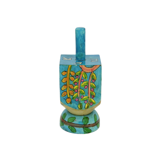 Wooden Dreidel Emanuel - Plants (Sham)