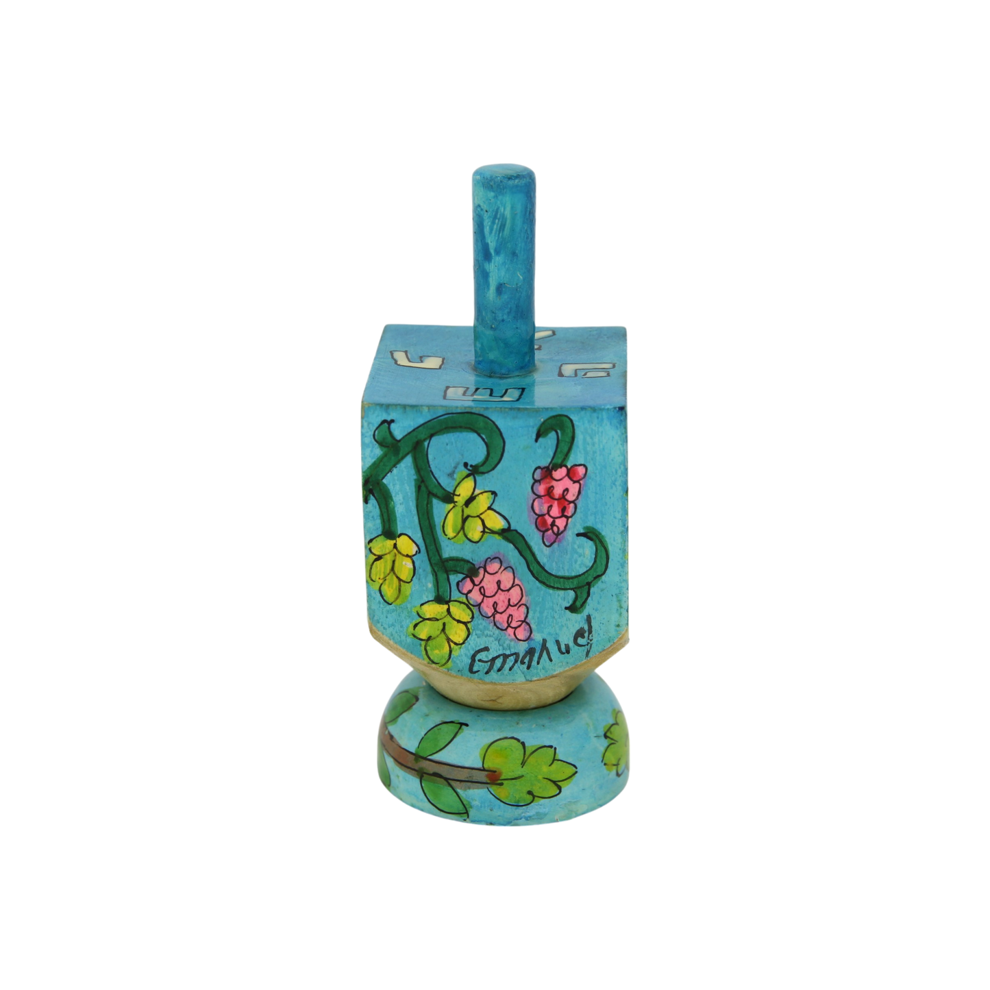 Wooden Dreidel Emanuel - Plants (Sham)