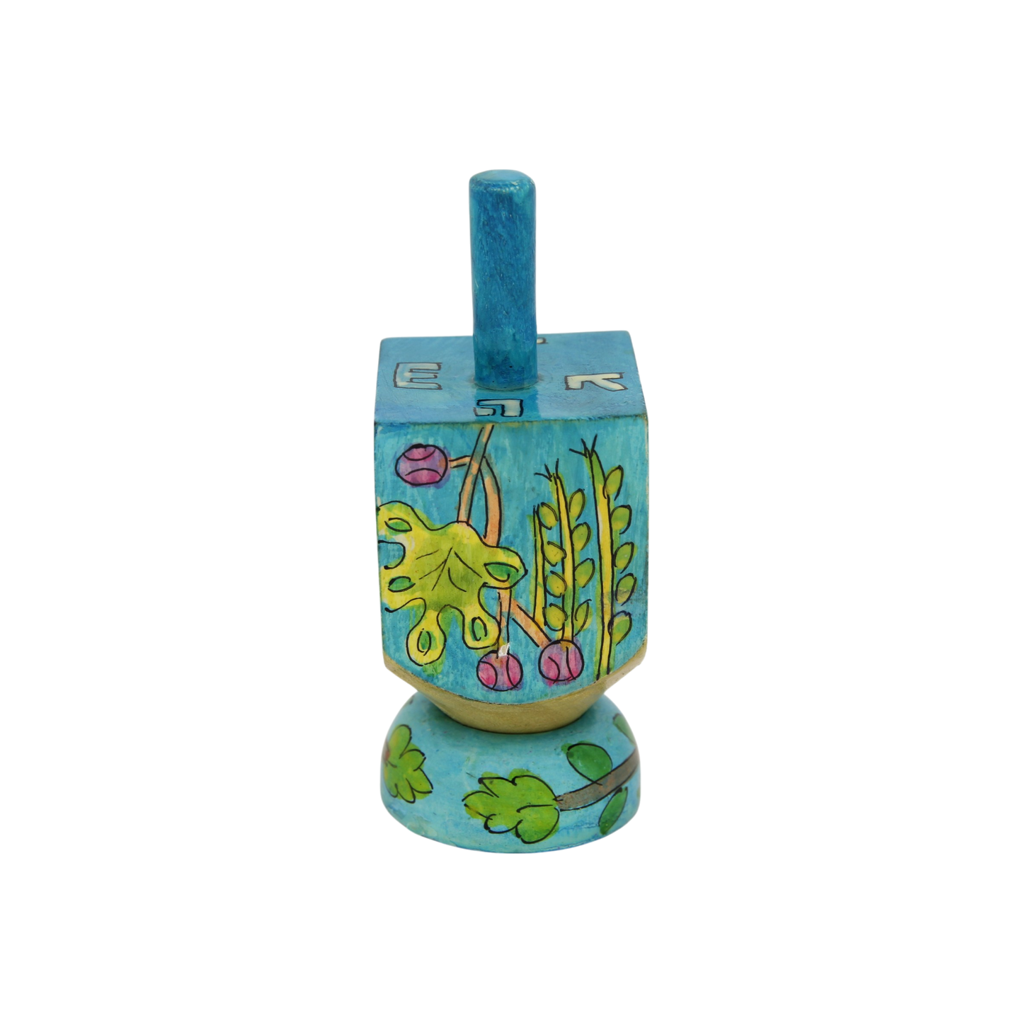 Wooden Dreidel Emanuel - Plants (Sham)