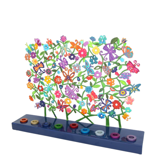 Chanukový svícen Emanuel - motýlci 2