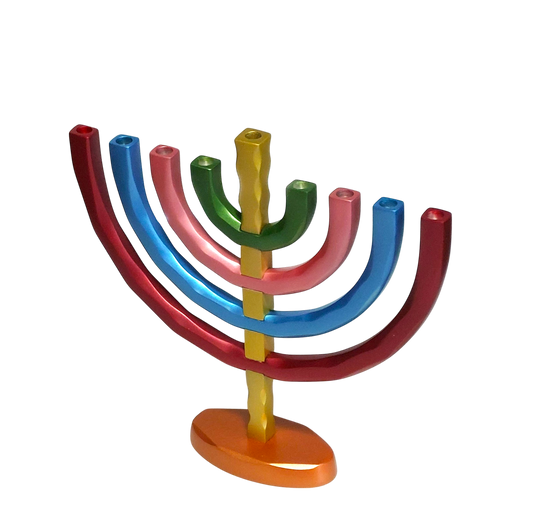 Chanukový svícen Emanuel - barevný