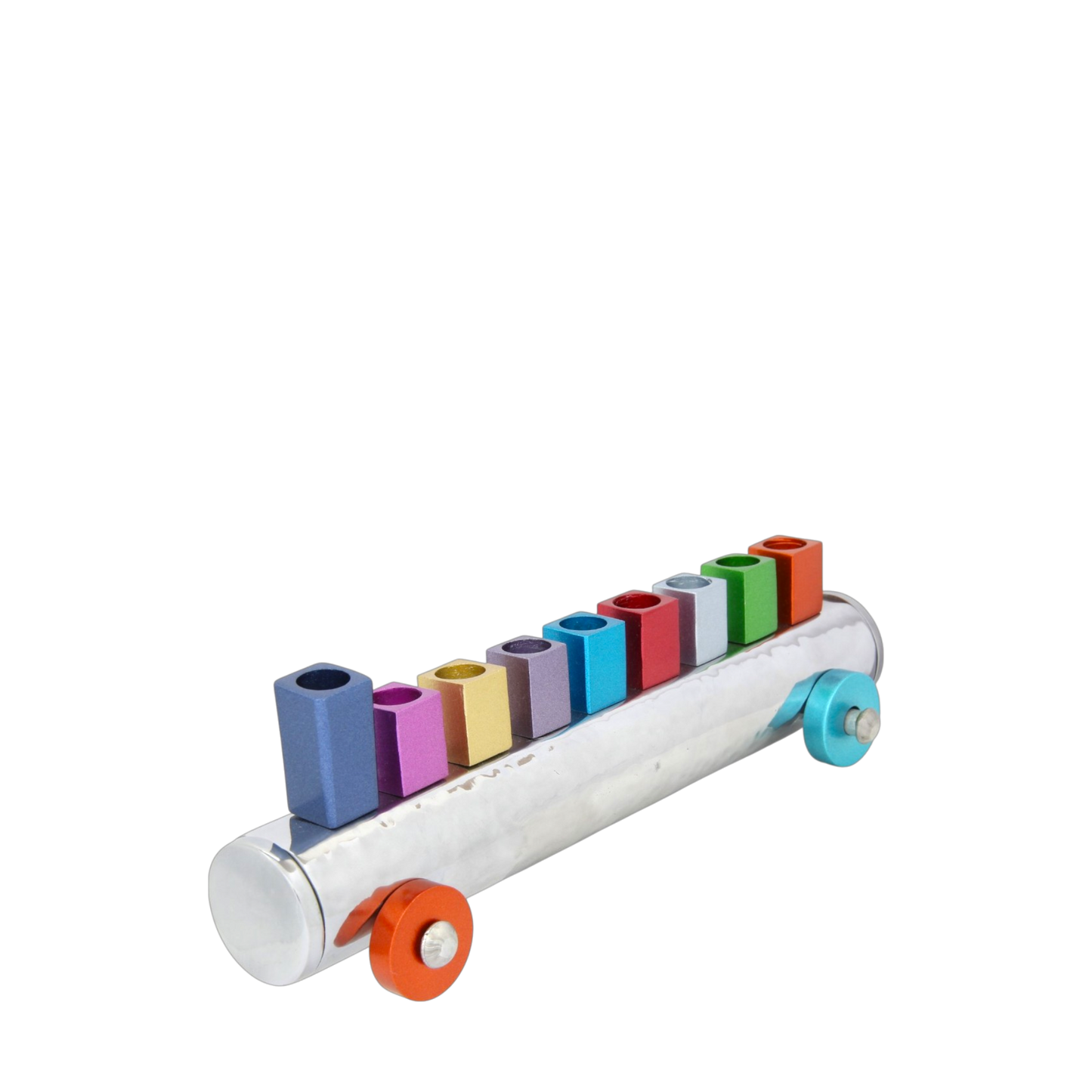 Chanukový svícen Emanuel - malý barevný vláček