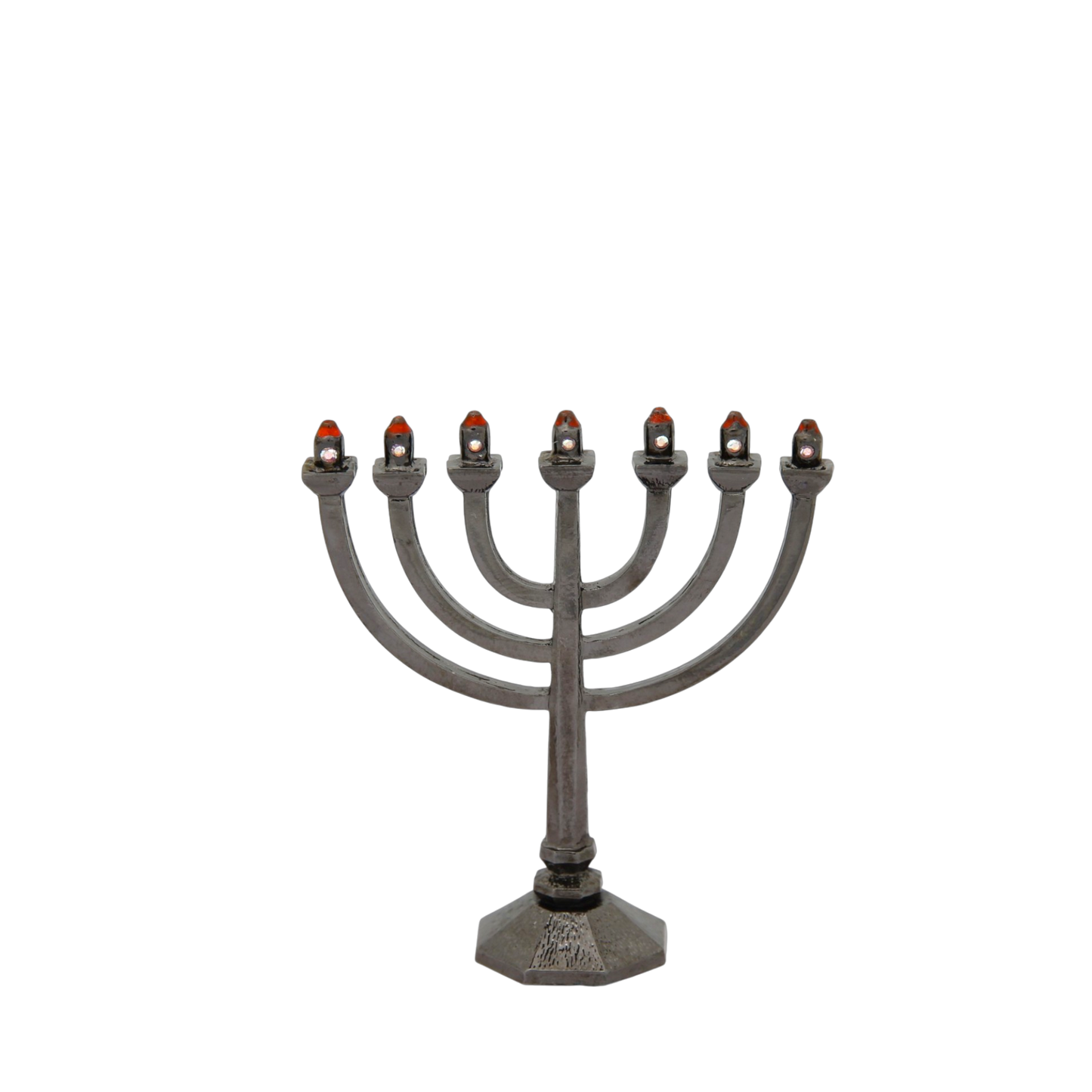 Crystal Mini-Menorah - Anthracite