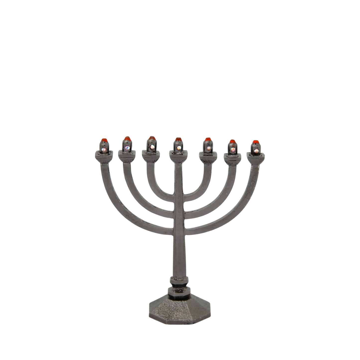 Crystal Mini-Menorah - Anthracite