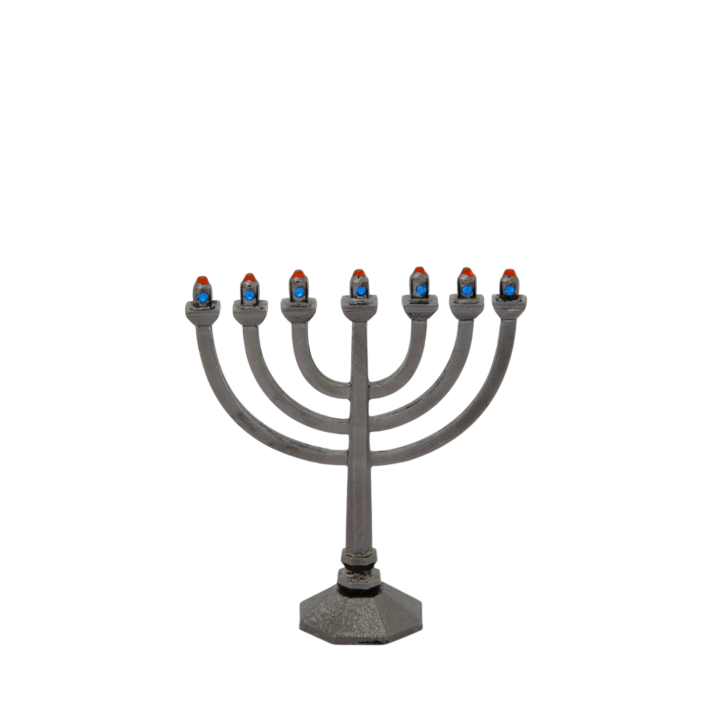 Crystal Mini-Menorah - Anthracite