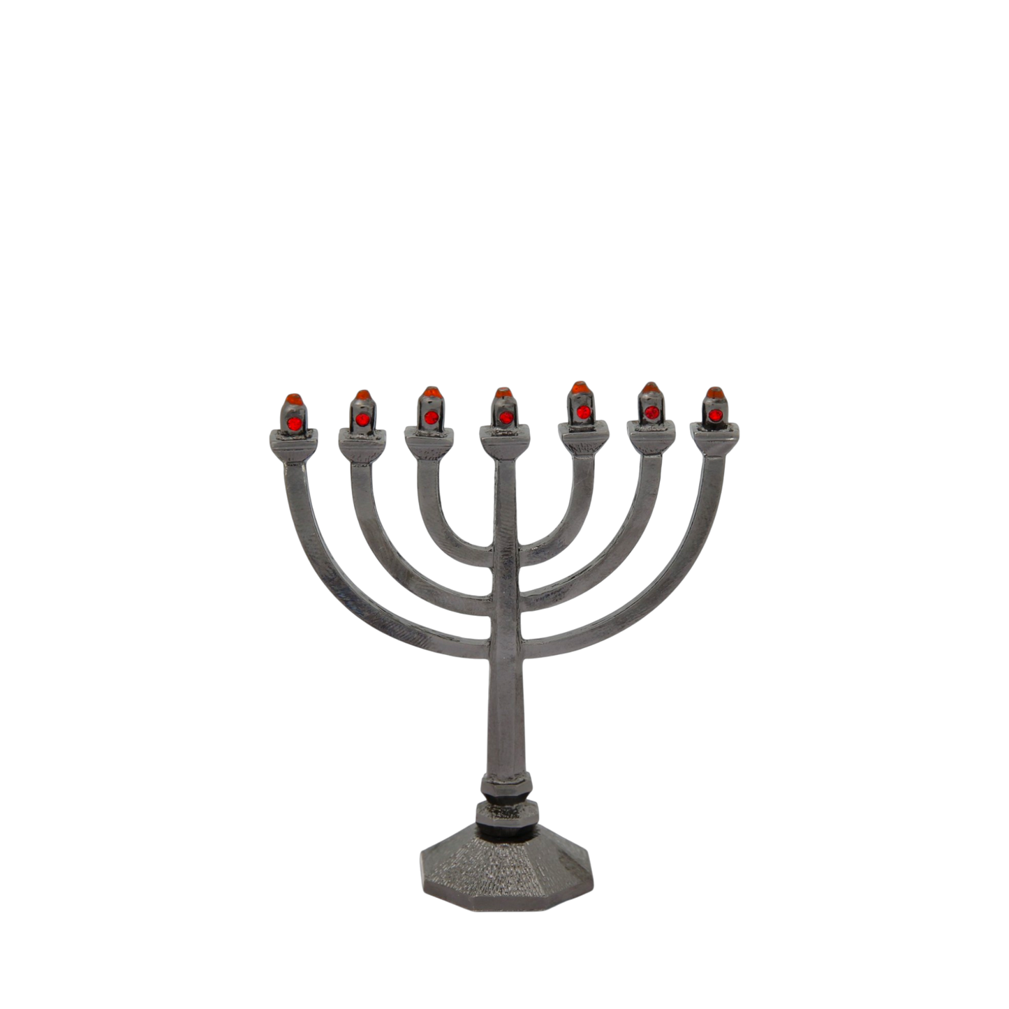 Crystal Mini-Menorah - Anthracite