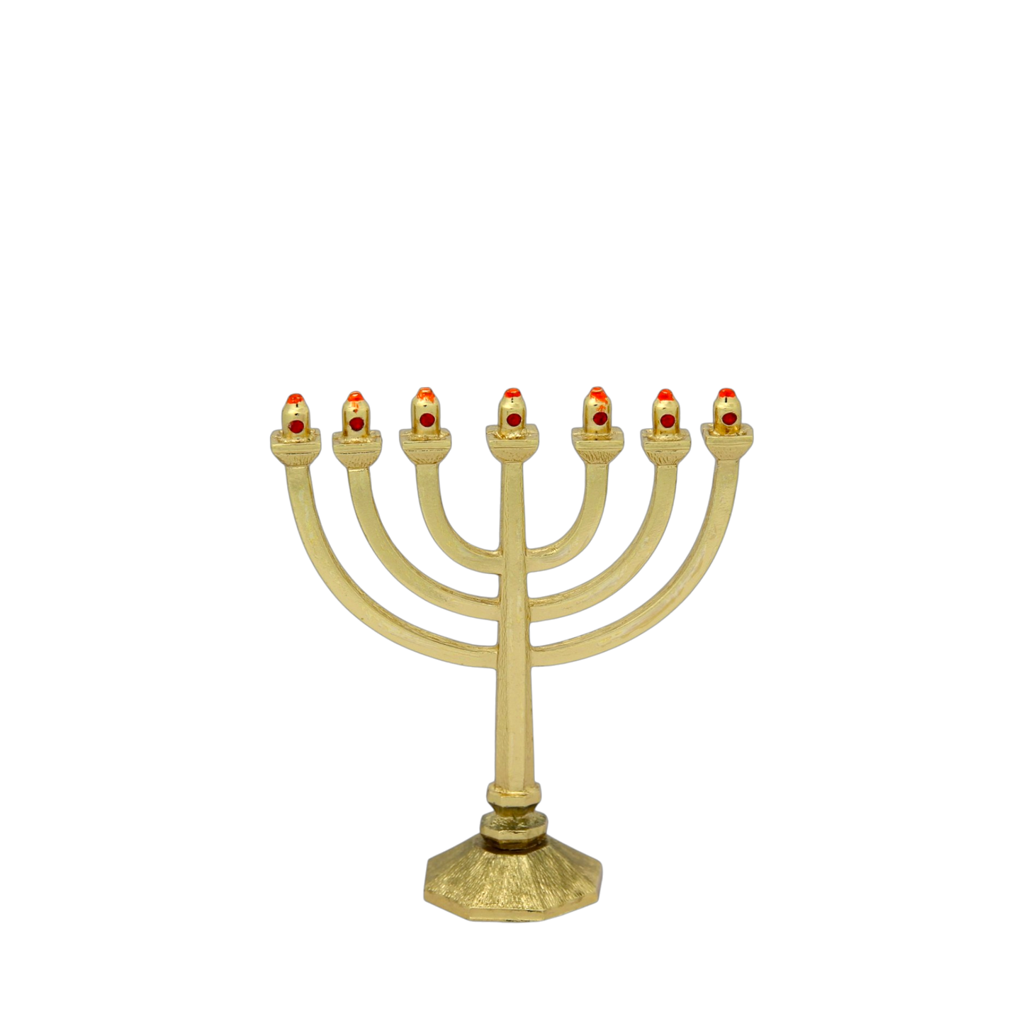 Crystal Mini-Menorah - Gold plated