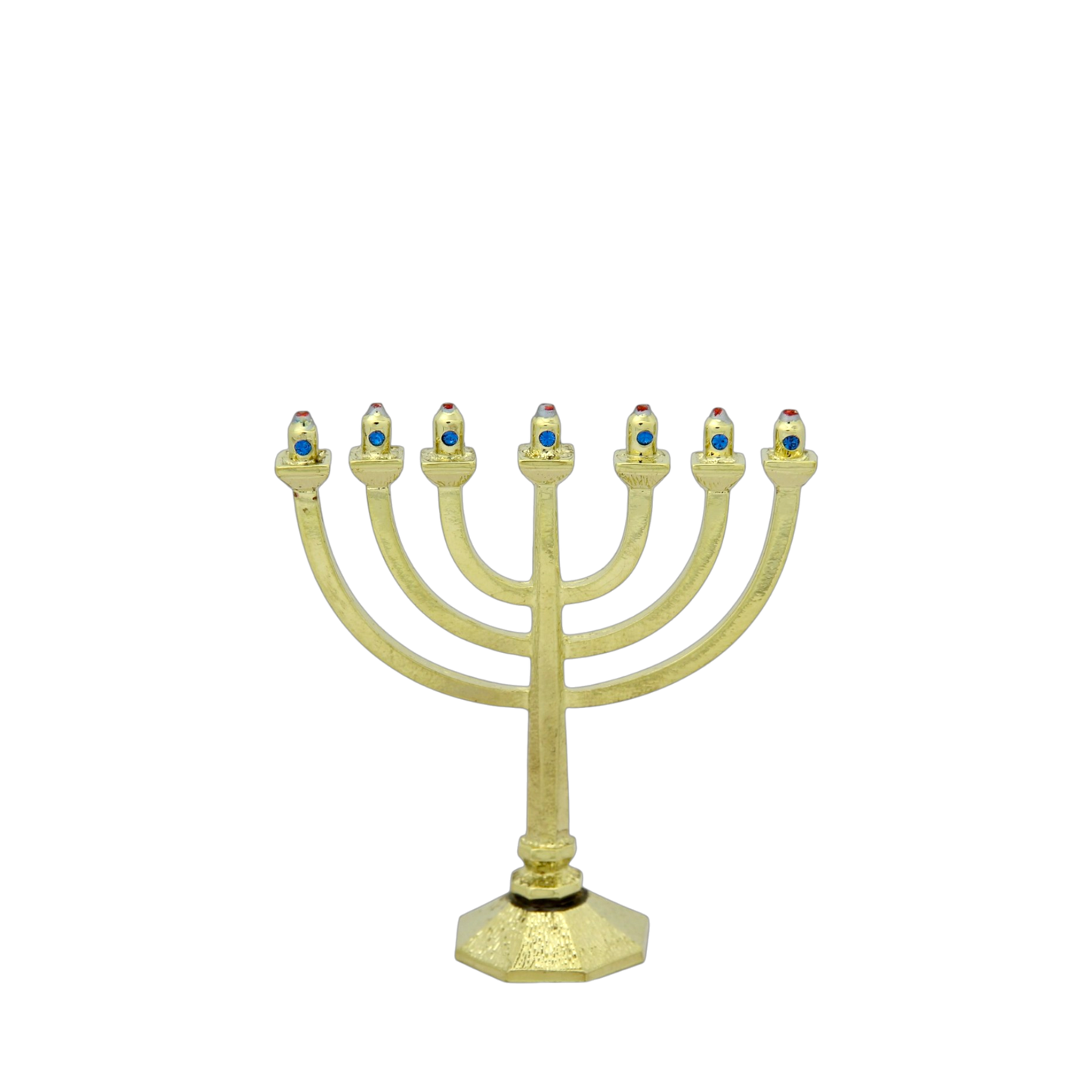 Crystal Mini-Menorah - Gold plated