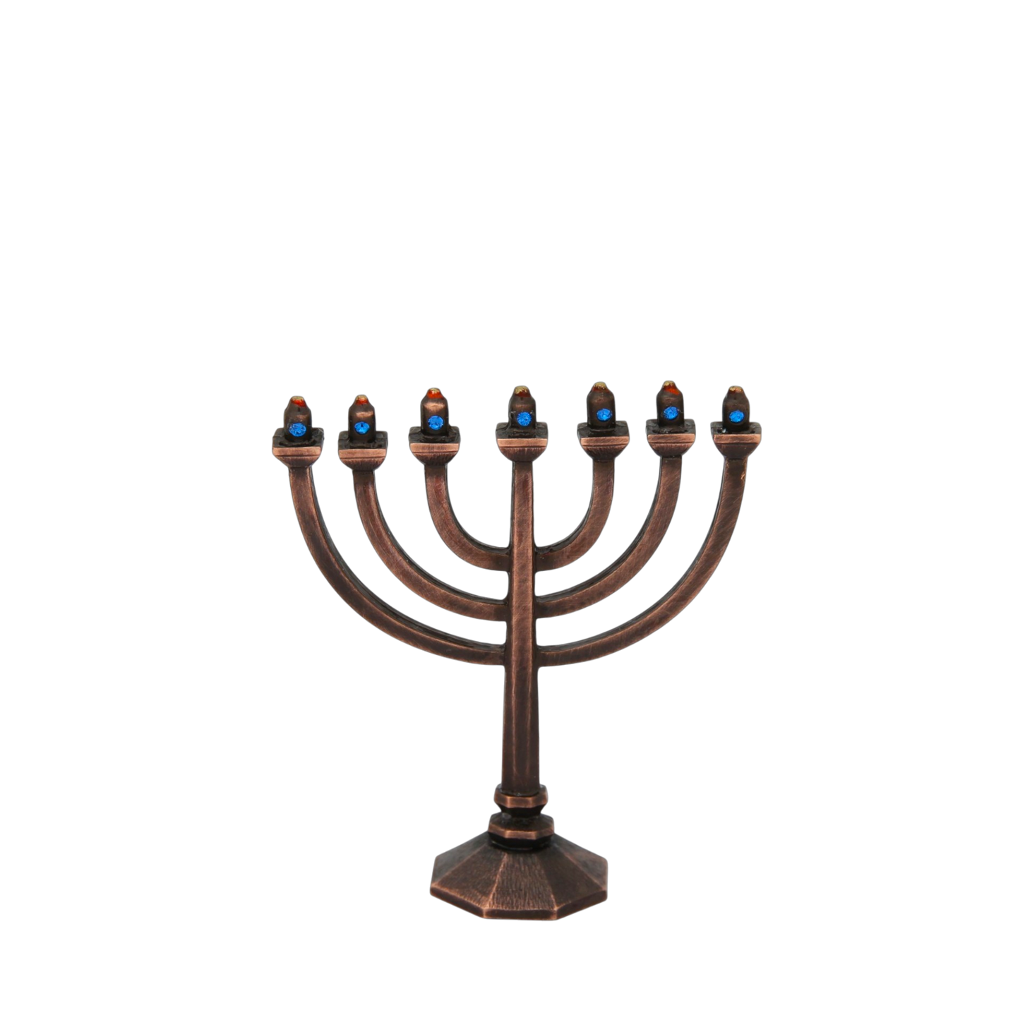 Crystal Mini-Menorah - Old Copper
