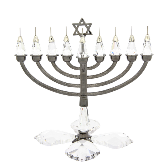 Crystal Chanukiah - Anthracite
