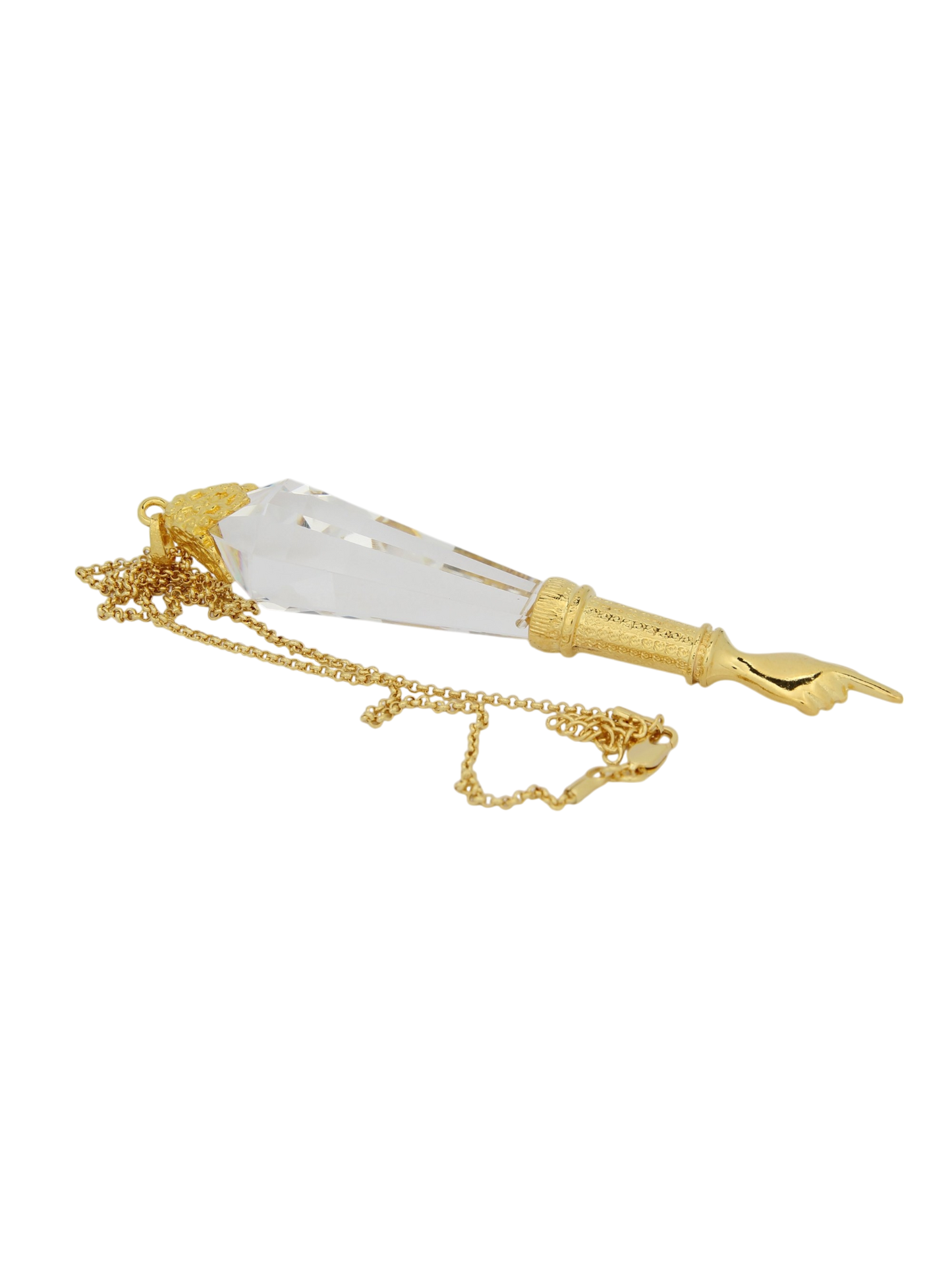 Crystal Torah Pointer - Gold plated