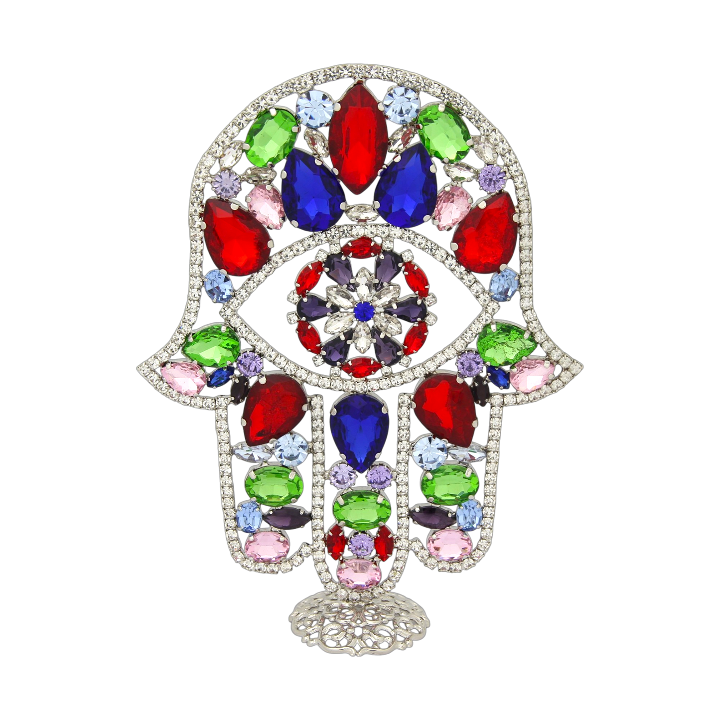 Křišťálová Hamsa stojící - střední