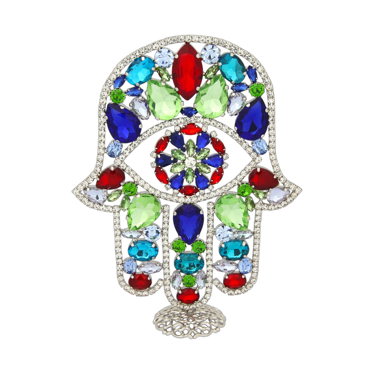 Křišťálová Hamsa stojící - střední